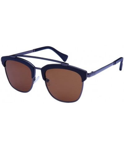 Square Aviator Style Sunglasses with Solid Flat Lens 541063-FLSD - Gunmetal - C612N39P4LR $5.85 Square