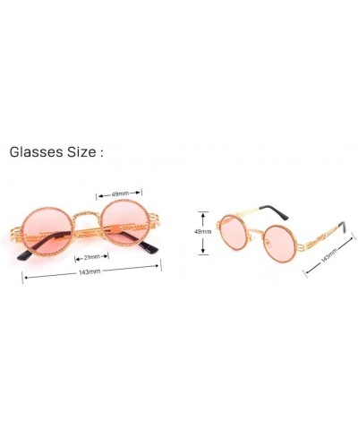 Rhinestone Retro Round Diamond Sunglasses Women's Multicolor Lenses - 3 - CO190HCSDRK $22.96 Round