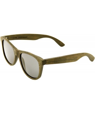 Unisex handmade wayfarer polarized sunglasses - Brown - CY18D4RI58W $18.22 Wayfarer
