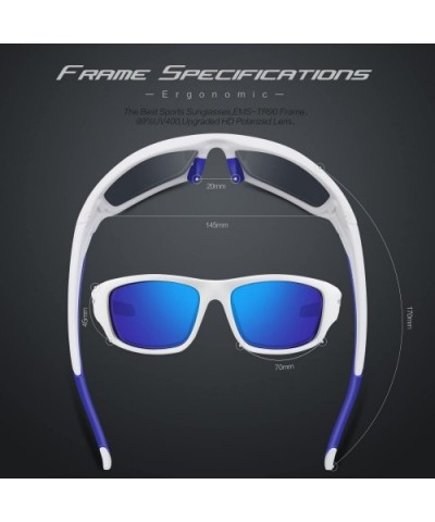 Polarized Sports Sunglasses for Men Women Cycling Running Driving Fishing Golf Baseball Glasses EMS-TR90 Frame - CW12BVXLF19 ...