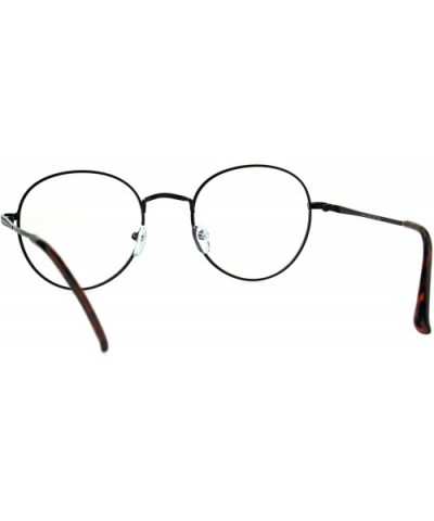 Classic 90s Metal Rim Round Clear Lens Eye Glasses Frame - Black Tortoise - CT1852USWZI $7.13 Round