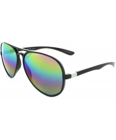 Sport Aviator Sunglasses - Mirror Reflective Lens Stealth Capsule Case Edition - C411NK1Q5XT $7.39 Aviator