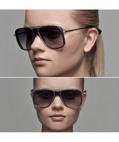 Retro Pilot Sunglasses for men women Double beam Classic Sunglasses Metal Frame Sunglasses 100% UV protection - 2 - CU1920KZS...