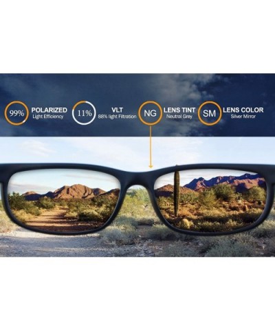 Polarized Replacement Lenses for Stringer Sunglasses - Multiple Options - Silver Chrome Mirror - C3120X6S7WZ $22.26 Sport