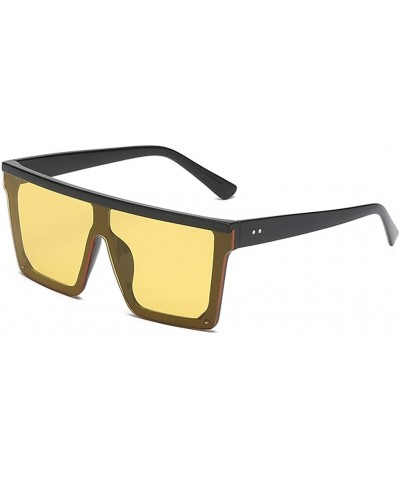 Square Oversized Sunglasses Unisex Flat Top Fashion Shades (Style D) - CE196IMQOXO $6.23 Oversized