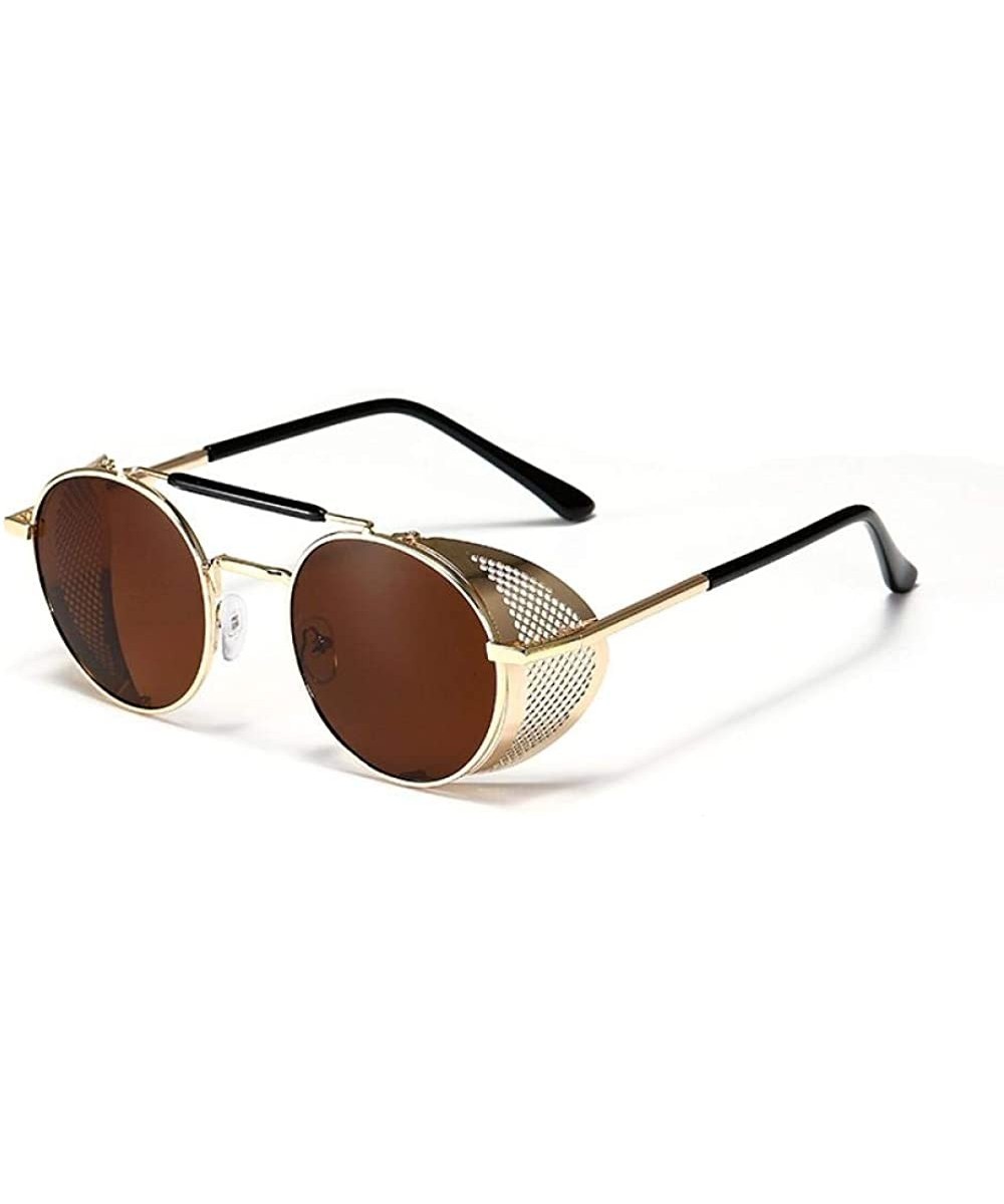 European and American steampunk glasses bright men's sunglasses retro sunglasses frog mirror - CW190MSSWR8 $20.90 Oval