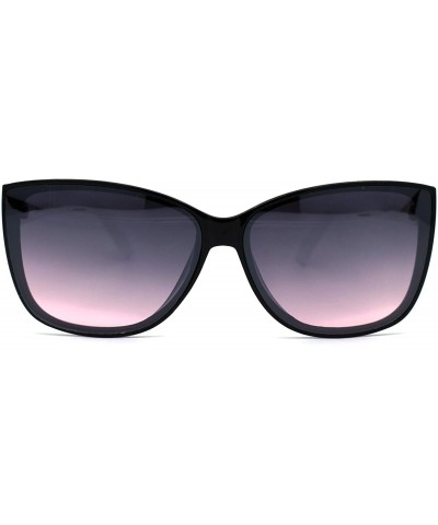 Womens 90s Glitter Visor Butterfly Chic Cat Eye Retro Sunglasses - Black White Pink - CV196QWNXK8 $7.24 Cat Eye