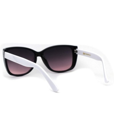 Womens 90s Glitter Visor Butterfly Chic Cat Eye Retro Sunglasses - Black White Pink - CV196QWNXK8 $7.24 Cat Eye