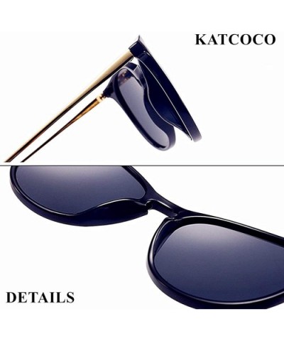 Cat Eyes Sunglasses for Women WITH CASE Oversized Fashion Vintage Eyewear 100% UV Protection - Mirrored Purple - CK18XRH9GNQ ...