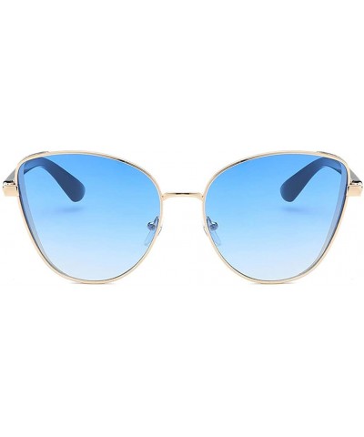 Women's Fashion Sunglasses Large Frame Vintage Shade Glasses - Blue - C018TQY76K7 $5.96 Sport