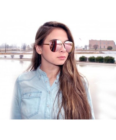 Women Ladies Cat Eye Heart Round Integral Square Oversized Metal Sunglasses - Fan_3p_7mix - CF17YDE887O $11.43 Aviator