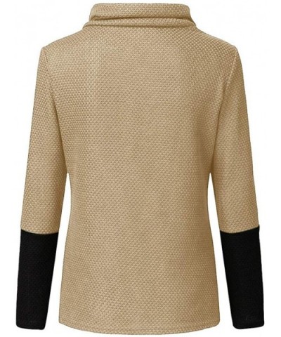 Women's Autumn and Winter Regular Blouse Sweatshirt Long Sleeve Sweater Pullover Tops Button Blouse Shirt - CD193YZKDUY $10.3...