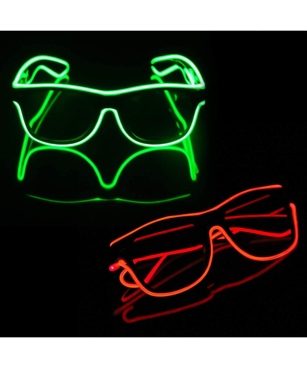 El Glow Glasses Light Up glasses led Glasses for 80s EDM Party RB03 Halloween Christmas Birthday Party - C018Z6YO5HU $6.41 Oval