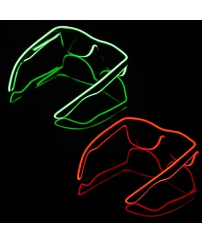 El Glow Glasses Light Up glasses led Glasses for 80s EDM Party RB03 Halloween Christmas Birthday Party - C018Z6YO5HU $6.41 Oval