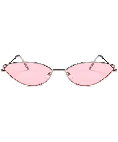 Cat Eye Sunglasses for Women Ladies Vintage Sunglasses Eyewear for Party Shopping Travel - Silver Frame/Pink Lens - CV18NI8KZ...
