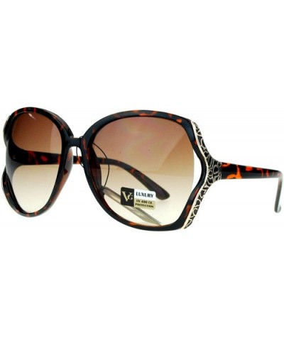 Womens Side Exposed Lens Plastic Butterfly Diva Celebrity Sunglasses - Tortoise - CN11ZAO1TJD $7.71 Butterfly