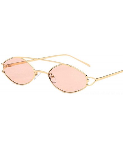 Small Cat Eye Sunglasses Men Women 2019 Fashion Metal Frame Shades UV400 Yellow - Silver Silver - C718YNDEG2K $9.59 Aviator