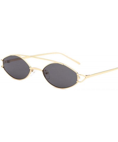 Small Cat Eye Sunglasses Men Women 2019 Fashion Metal Frame Shades UV400 Yellow - Silver Silver - C718YNDEG2K $9.59 Aviator