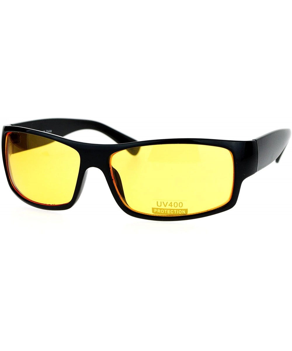 Night Driving Bluebuster Mens Biker Plastic Sport Sunglasses - Yellow - C012MXT9DDP $7.83 Sport
