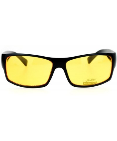 Night Driving Bluebuster Mens Biker Plastic Sport Sunglasses - Yellow - C012MXT9DDP $7.83 Sport