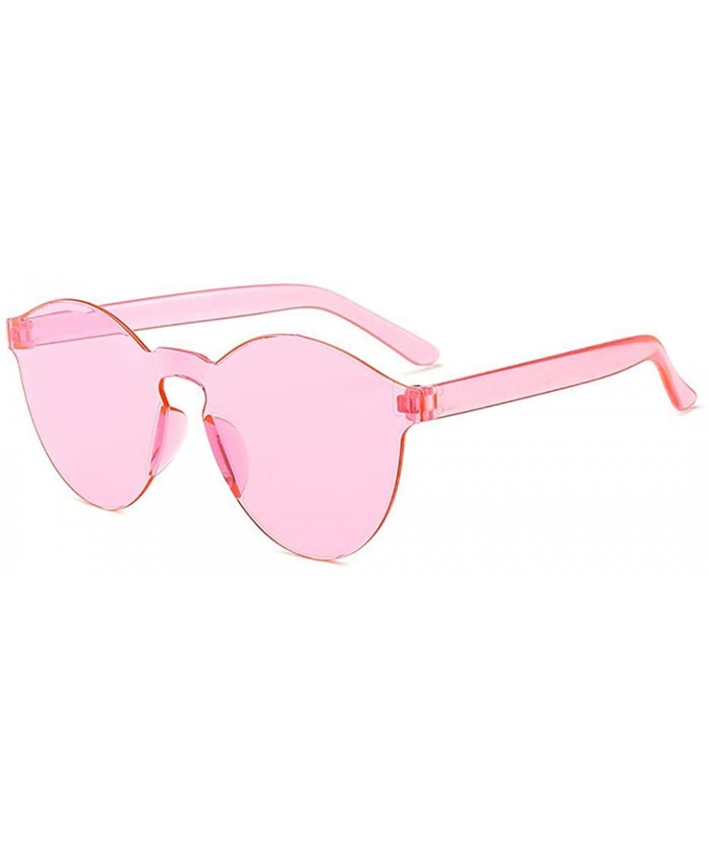 Unisex Fashion Candy Colors Round Outdoor Sunglasses Sunglasses - Light Pink - CW199UHZMO4 $9.90 Round