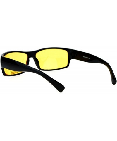 Night Driving Bluebuster Mens Biker Plastic Sport Sunglasses - Yellow - C012MXT9DDP $7.83 Sport