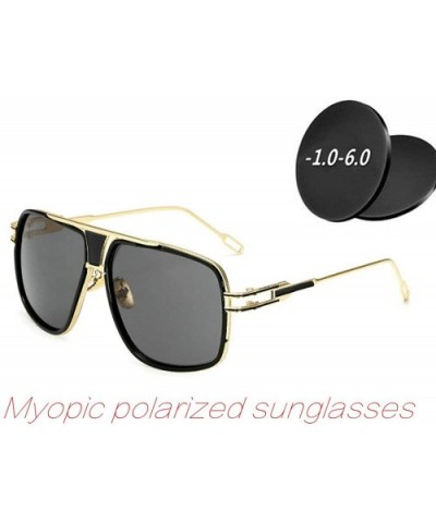 Fashion New Men Square Frame Brand Designer Myopic polarized sunglasses Female Nearsighted glasses - CE18TGNM9A6 $22.65 Goggle