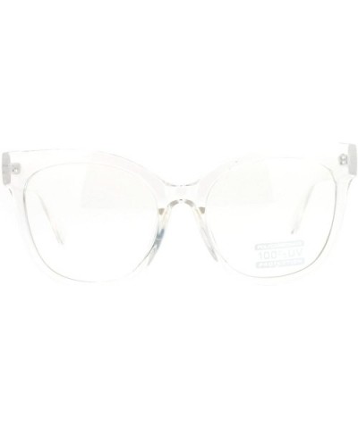 Super Oversized Clear Lens Glasses Womens Butterfly Frame Eyeglasses - Clear - CR1877MSUE7 $7.38 Oversized