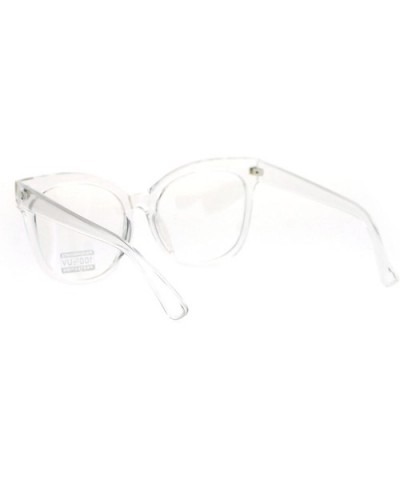 Super Oversized Clear Lens Glasses Womens Butterfly Frame Eyeglasses - Clear - CR1877MSUE7 $7.38 Oversized