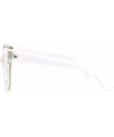 Super Oversized Clear Lens Glasses Womens Butterfly Frame Eyeglasses - Clear - CR1877MSUE7 $7.38 Oversized