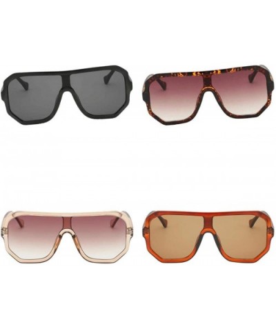 4 Pcs Women's Retro Large Frame Oversized Sunglasses Beach Glasses Shades - CL190DAHZHK $16.33 Square