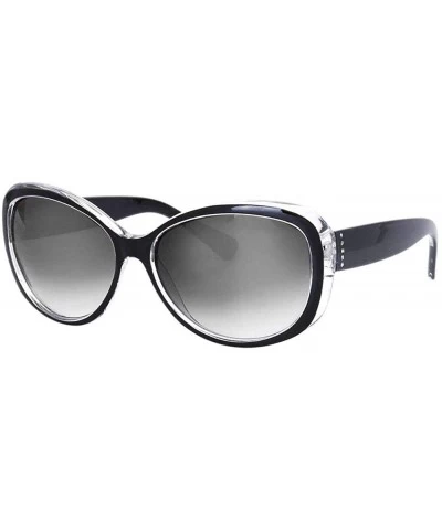 Retro Vintage Fashion 2 Tone Oval Frame Collection"The Loop" - Black - CY18ODNAIUN $6.70 Oval