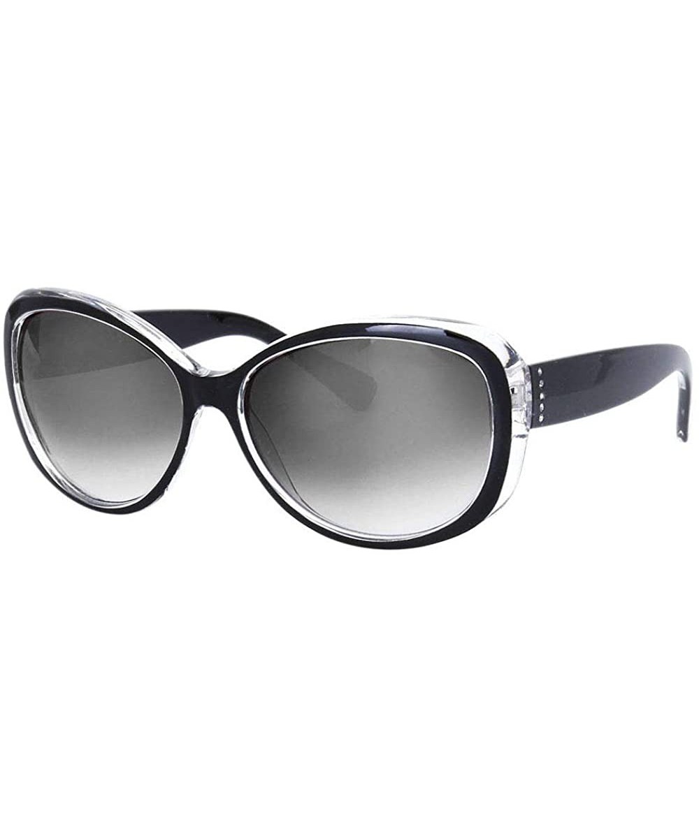 Retro Vintage Fashion 2 Tone Oval Frame Collection"The Loop" - Black - CY18ODNAIUN $6.70 Oval