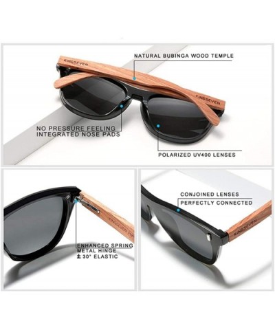 Men's polarized sunglasses fashion sunglasses - Purple Bubinga Wood - CA1982Y6Z99 $28.47 Oversized