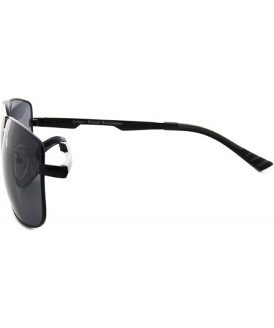 Spring Hinges Wood Arms Rimless Round Bifocal Sunglasses - Black - CY18Y02L95I $15.59 Rimless