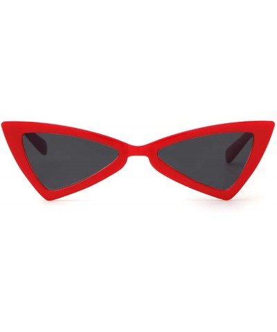 Vintage Retro Triangle Sunglasses For Women Men - Red - CH188XD5QCA $8.46 Cat Eye