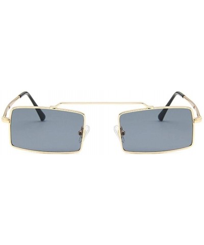 Vintage Sun Glasses Women Men Square Shades Rectangular Frame Sunglasses For Female - Blackgray - CR19996A46Z $9.64 Square