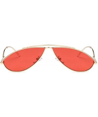 Vintage Fashion Sunglasses Small Metal Frame Vintage Sunglasses - Gold Transparency - CP18EGXZUW7 $7.39 Goggle