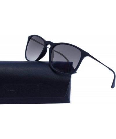 Sunglasses Scratch Resistant Lightweight Rectangular - Black/ Gradient Grey - CT18K75IGSD $18.26 Wayfarer