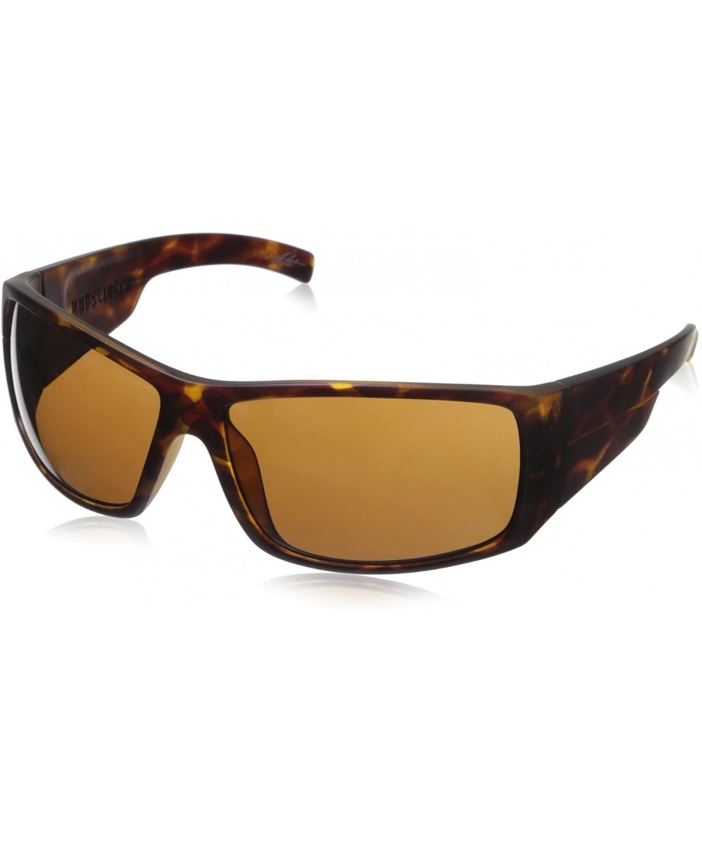 Mudslinger Matte Tortoise Wrap Sunglasses - Matte Tort - CR11SDBLQQH $41.63 Round