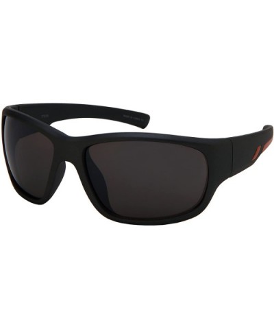 Wrap Shaped Sport Sunglasses for Men 570108 - Fm Matte Grey Frame/Grey Flash Mirrored Lens - CQ18G8XWQHU $8.30 Wrap