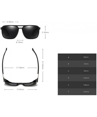 TR90 Frame Sunglasses Polarized Men Windproof Driving Sun Glasses for Men Square - Matte Black - C518KWEL3XX $7.67 Square