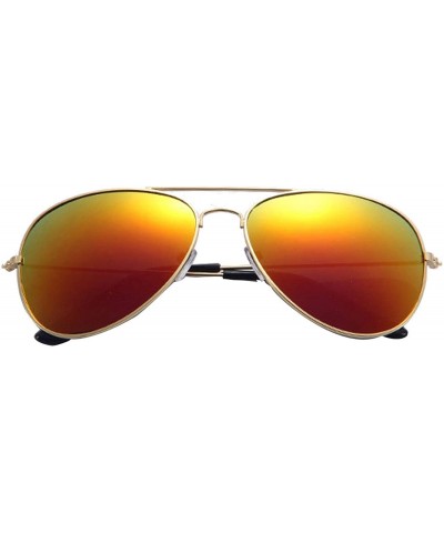Sunglasses Aviator Polarized Protection Oversized - Gold Red - CR18UKYSYU3 $5.33 Aviator