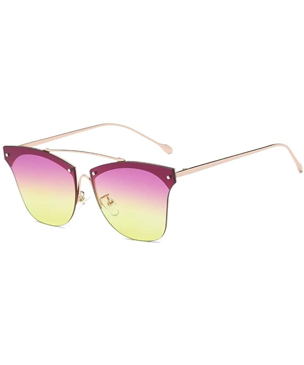 New Star With The Same Paragraph Metal New Sunglasses Female Frameless New Ocean Film Fashion Sunglasses - C818SOWTZAM $18.83...