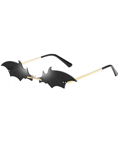 Funny Bat Shape Retro Sunglasses Glasses Eyewear Shades Vintage Irregular Unisex - C - C9190G7RWUM $4.97 Oversized