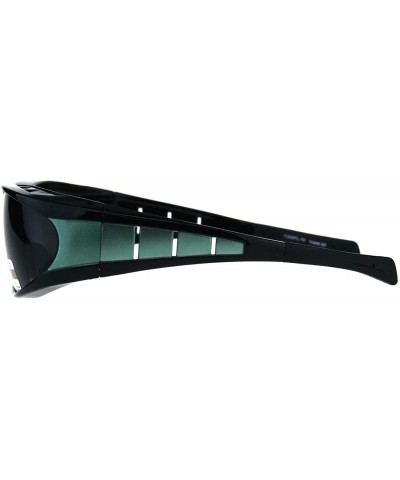 TAC Polarized Lens Fit Over Sunglasses Over The Glasses Large Oval Frame - Black Green - CN18GH2ZZSM $8.21 Oval