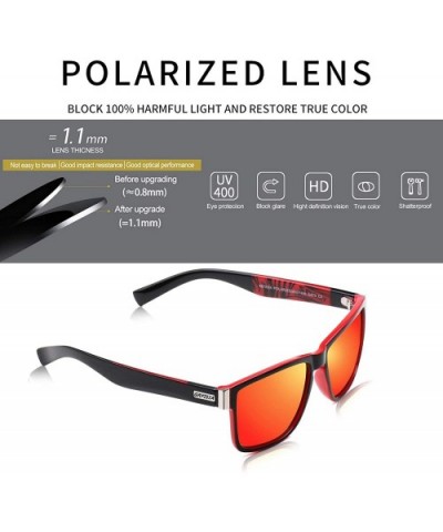 Vintage Polarized Sunglasses for Men and Women Driving Sun glasses 100% UV Protection - CM18U3999O6 $19.22 Square