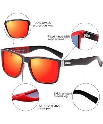 Vintage Polarized Sunglasses for Men and Women Driving Sun glasses 100% UV Protection - CM18U3999O6 $19.22 Square