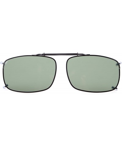 Large Polarized Clip On Sunglasses 60mm Wide x 42mm Height Millimeters - C60-green - CN18TOI87TI $11.57 Oval