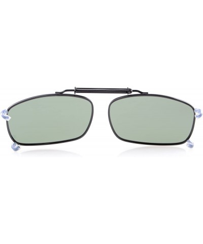 Large Polarized Clip On Sunglasses 60mm Wide x 42mm Height Millimeters - C60-green - CN18TOI87TI $11.57 Oval